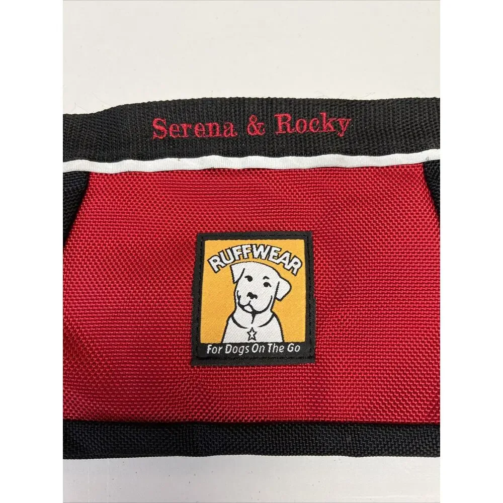 Ruffwear Quencher Dog Water Food Bowl Collapsible Cinch Top Packable Red